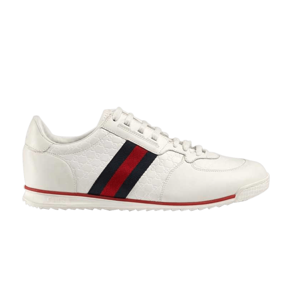 Gucci Leather Web Sneaker 'White'