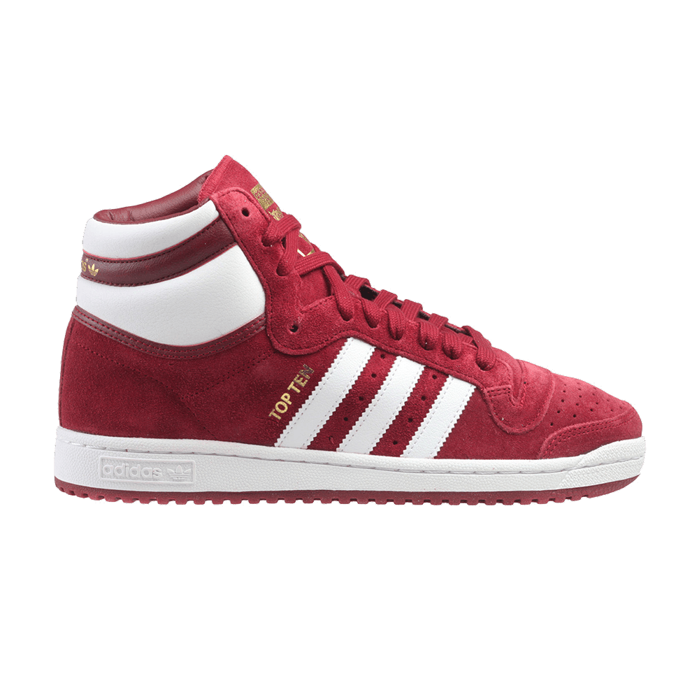 Top Ten Hi 'Collegiate Burgundy' - adidas - F37591 | GOAT