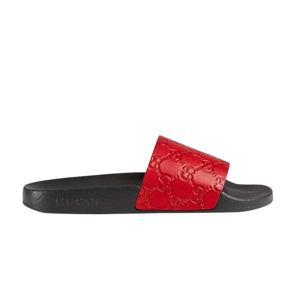 Gucci Wmns Signature Slide 'Hibiscus Red'