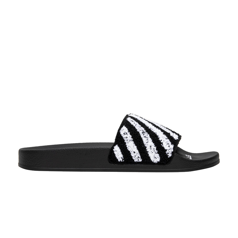 Off-White Flyknit Slider 'Black White'