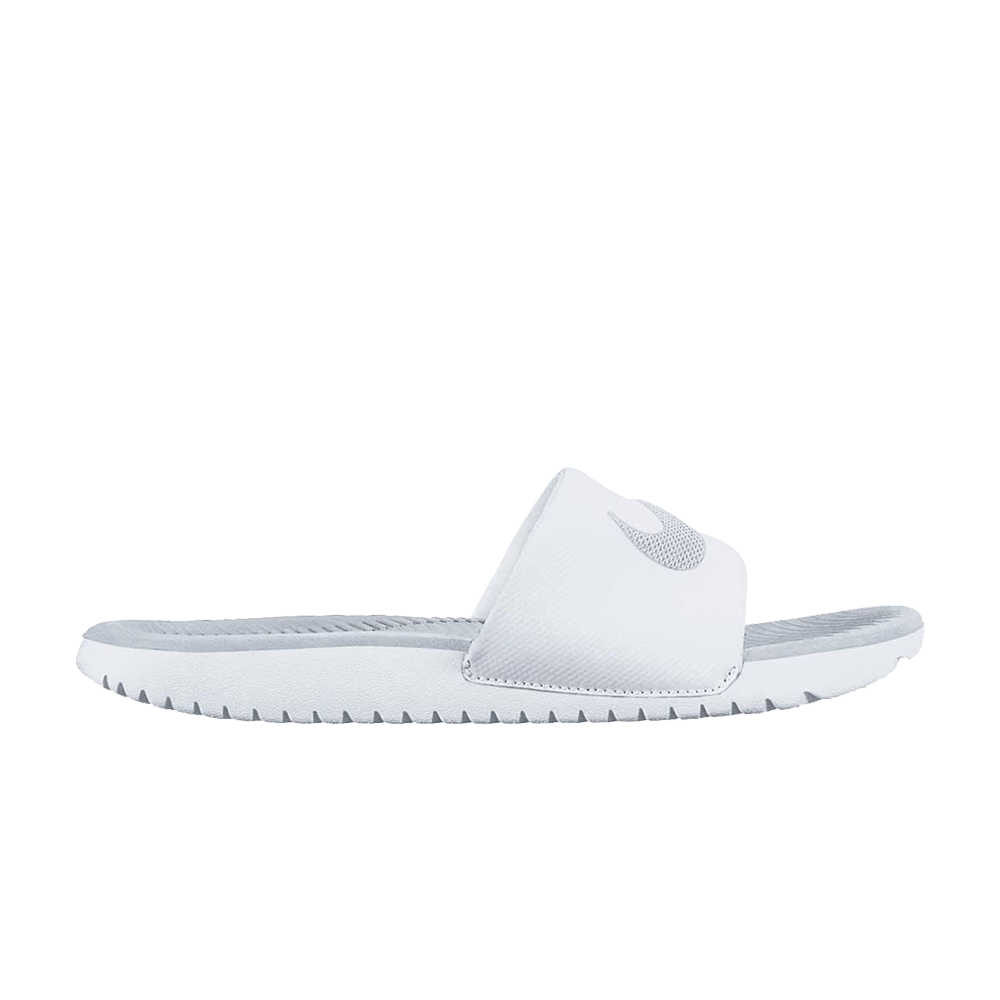 Wmns Kawa Slide 'White Metallic Silver'