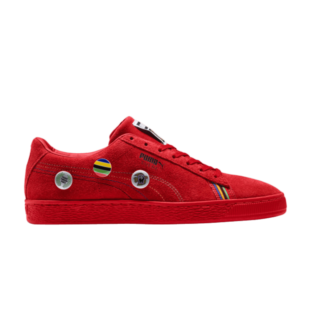 Pre-owned Puma Suede 'pwr Thru Peace Asia' In Red