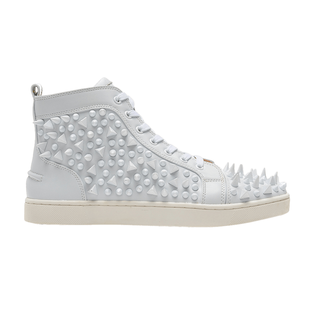 Christian Louboutin Louis Pik Pik Flat Calf Spikes 'White'