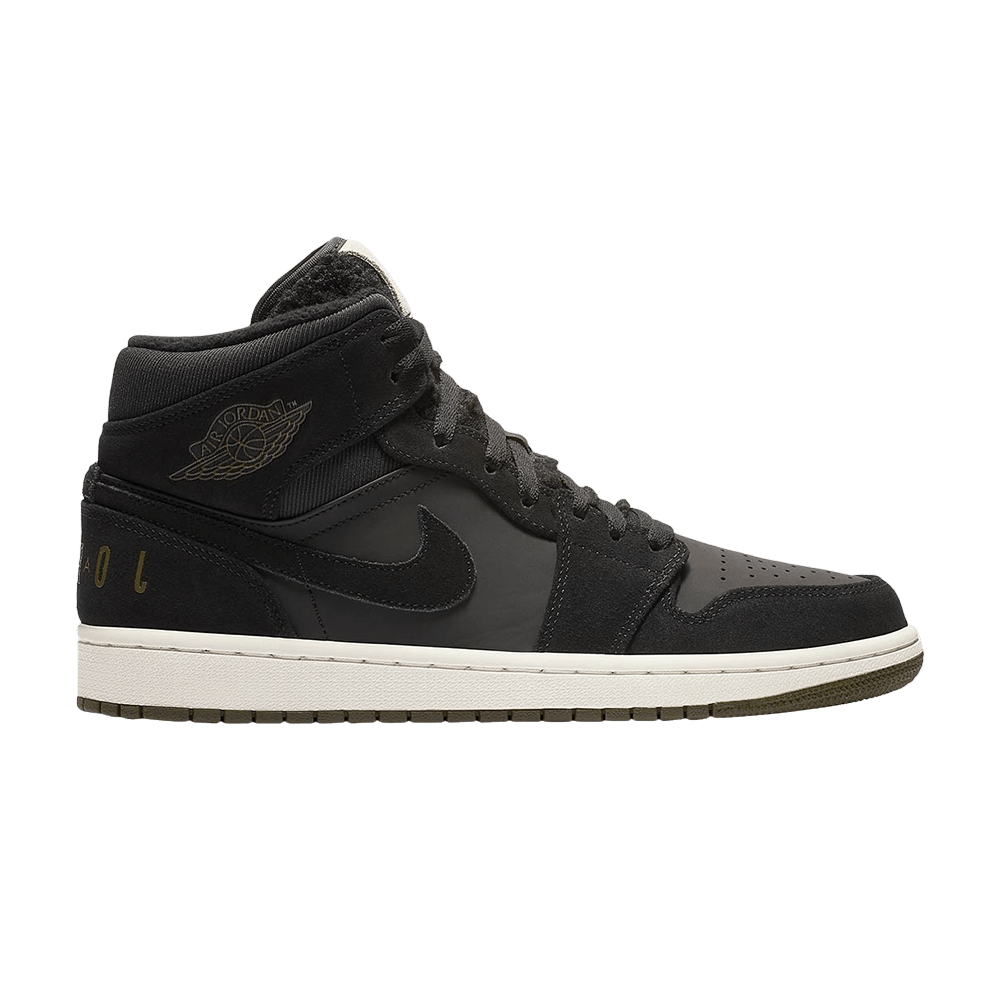 Air Jordan 1 Retro Mid 'Black' Air Jordan BQ6579 001 GOAT