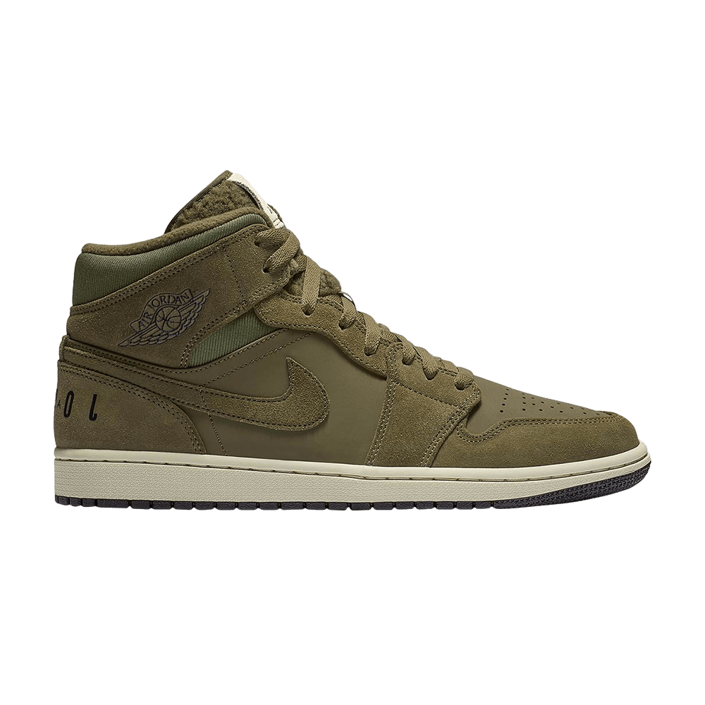 Air Jordan 1 Retro Mid 'Olive Canvas'