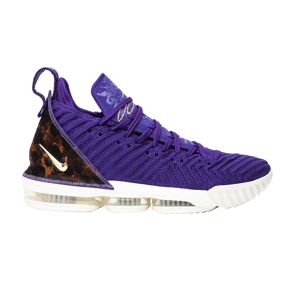 white and purple lebron 16