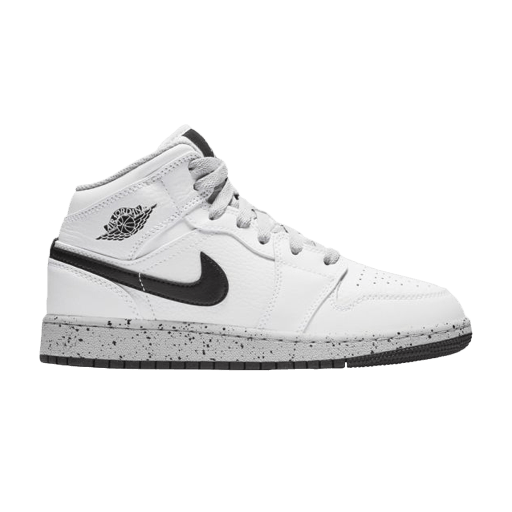 Air Jordan 1 Retro Mid GS 'White Cement'