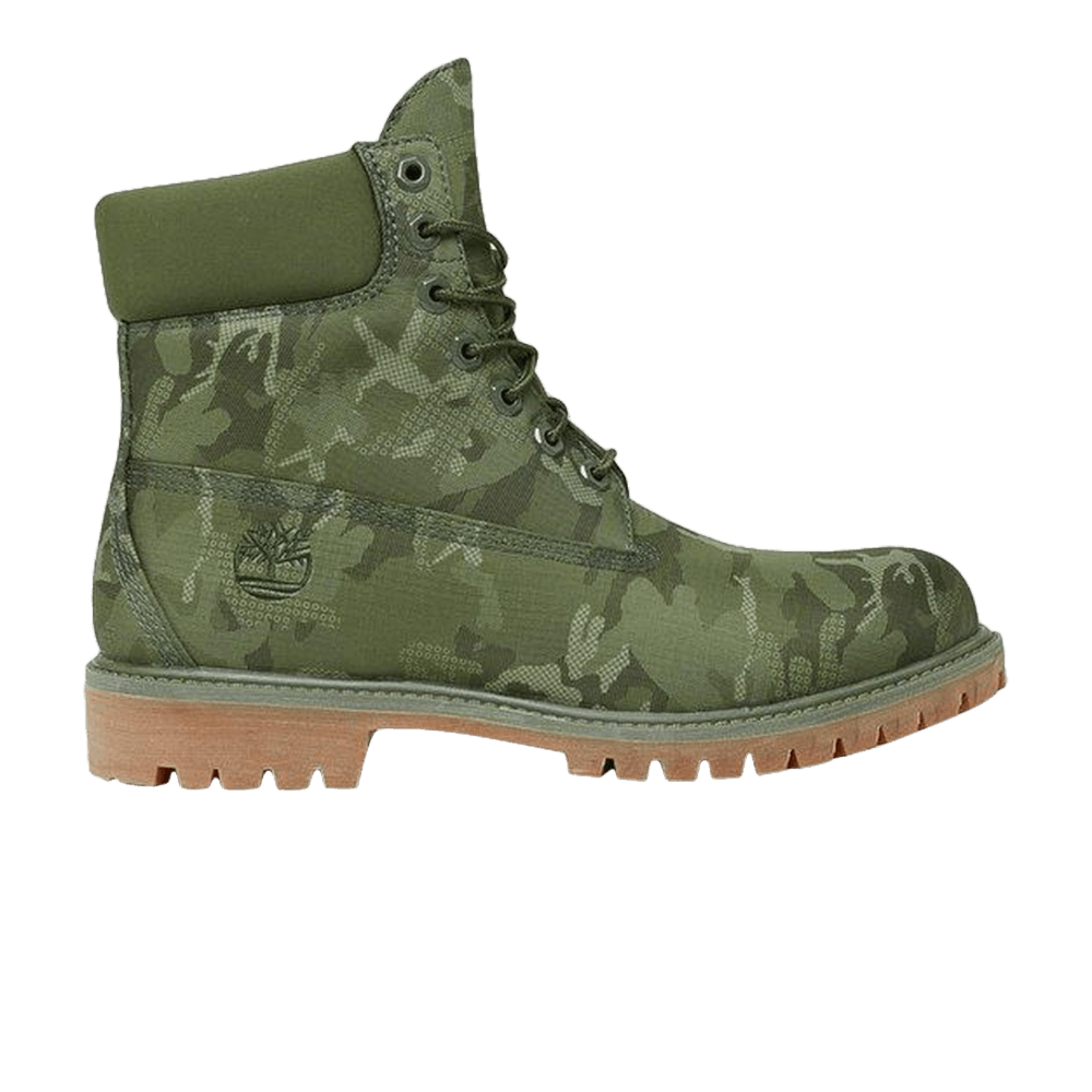 6 Inch Premium Fabric Boot 'Green Camo'