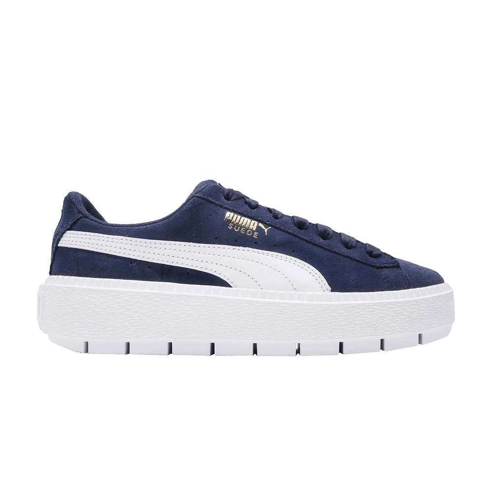 Pre-owned Puma Wmns Platform Trace 'peacoat' In Blue