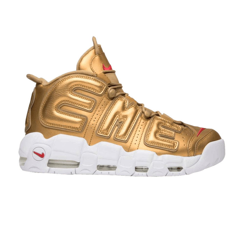 Supreme x Nike Air More Uptempo 'Metallic Gold' Sample