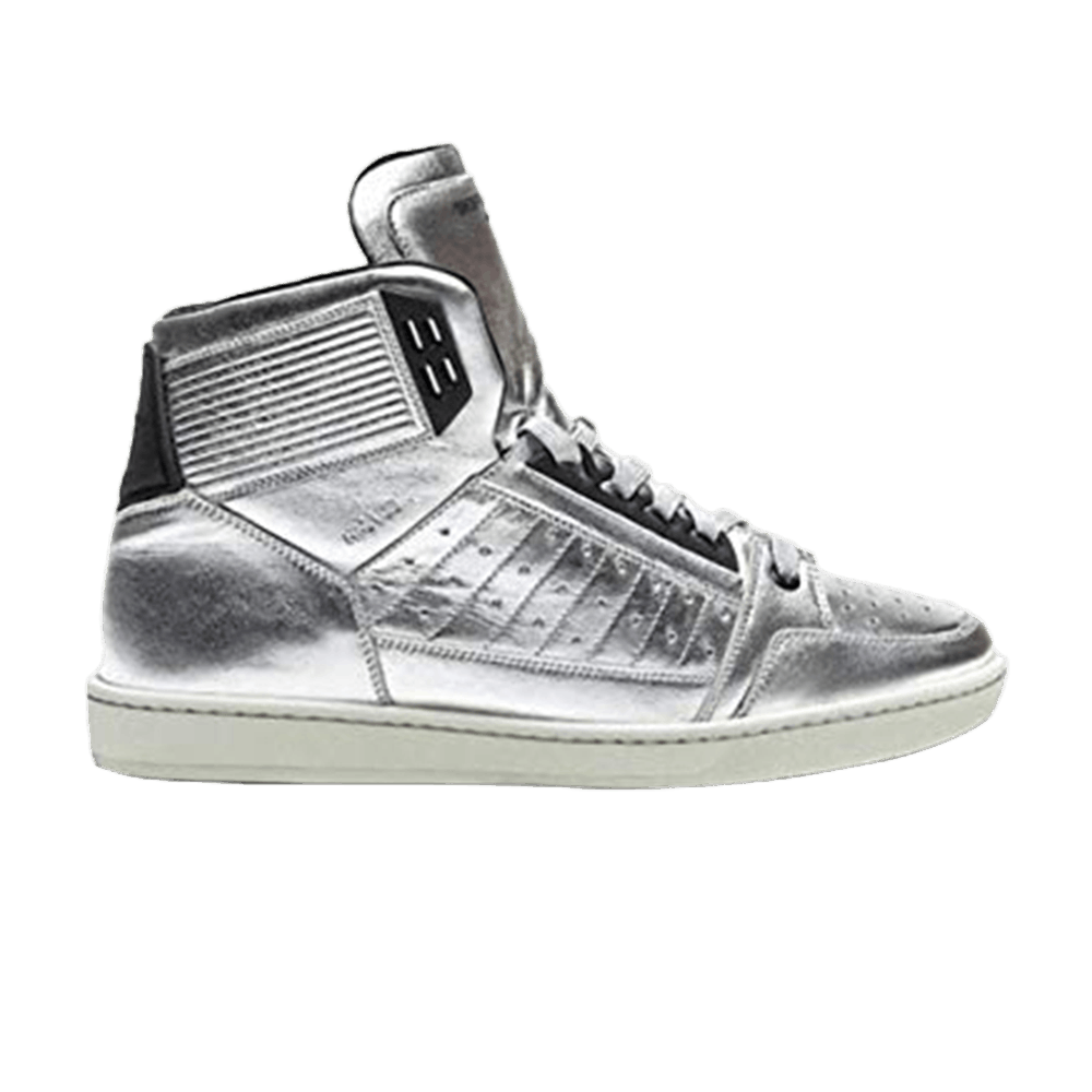 Saint Laurent Flat Heel High Top 'Silk Silver'