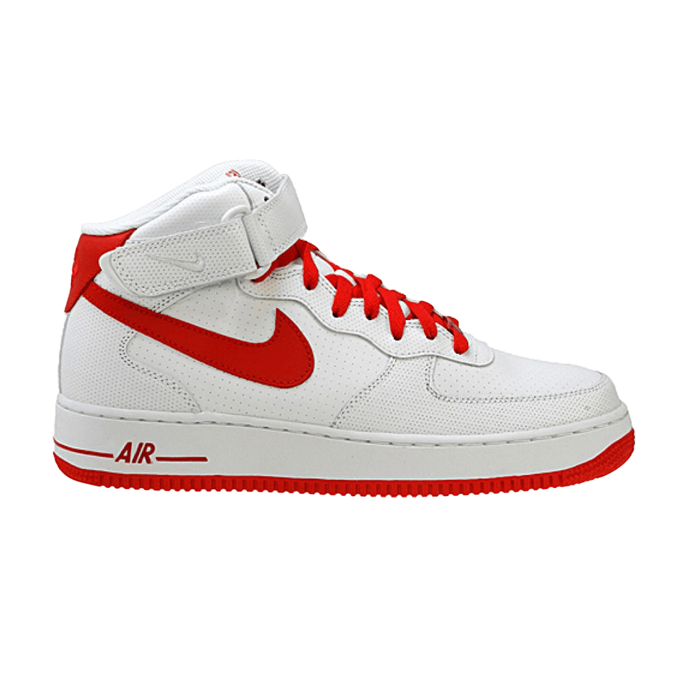 Air Force 1 Mid '07 'White Varsity Red'