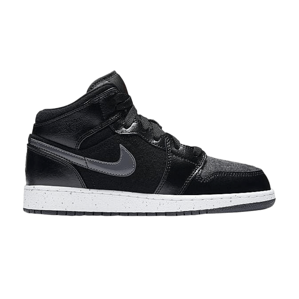 Air Jordan 1 Mid Premium GS 'Black Dark Grey'