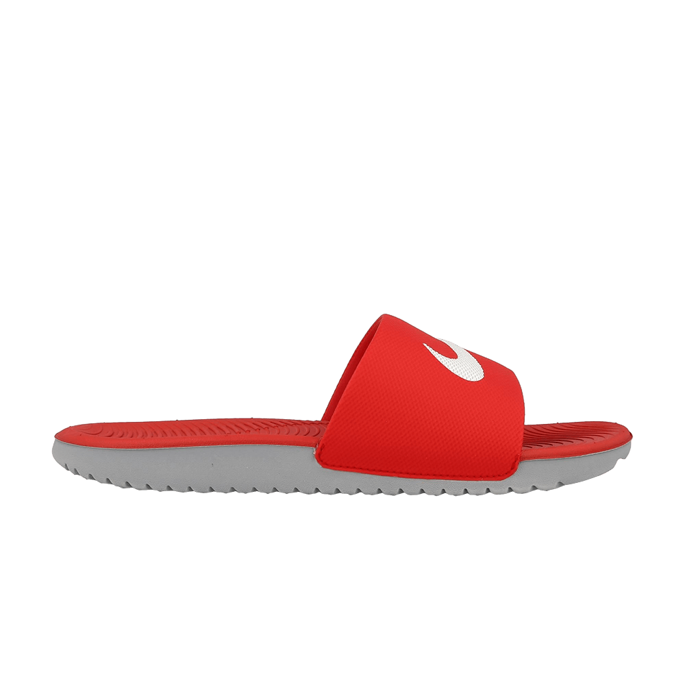 Pre-owned Nike Kawa Slide Gs 'university Red White' In Black