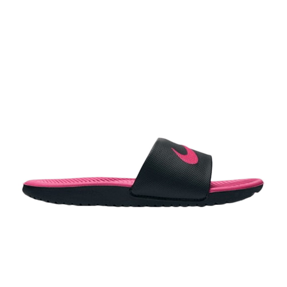 Pre-owned Nike Kawa Slide Gs 'black Vivid Pink'