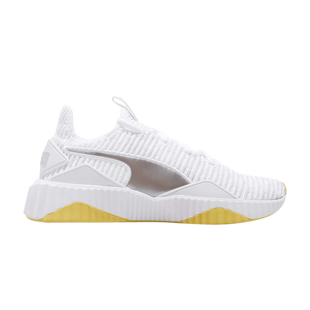 Pre-owned Puma Wmns Defy Tz 'blazing Yellow' In White