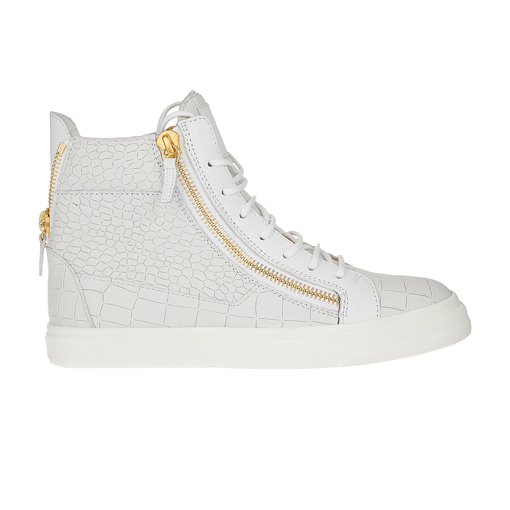 Giuseppe Zanotti Double-Zip High Leather 'White Croc'