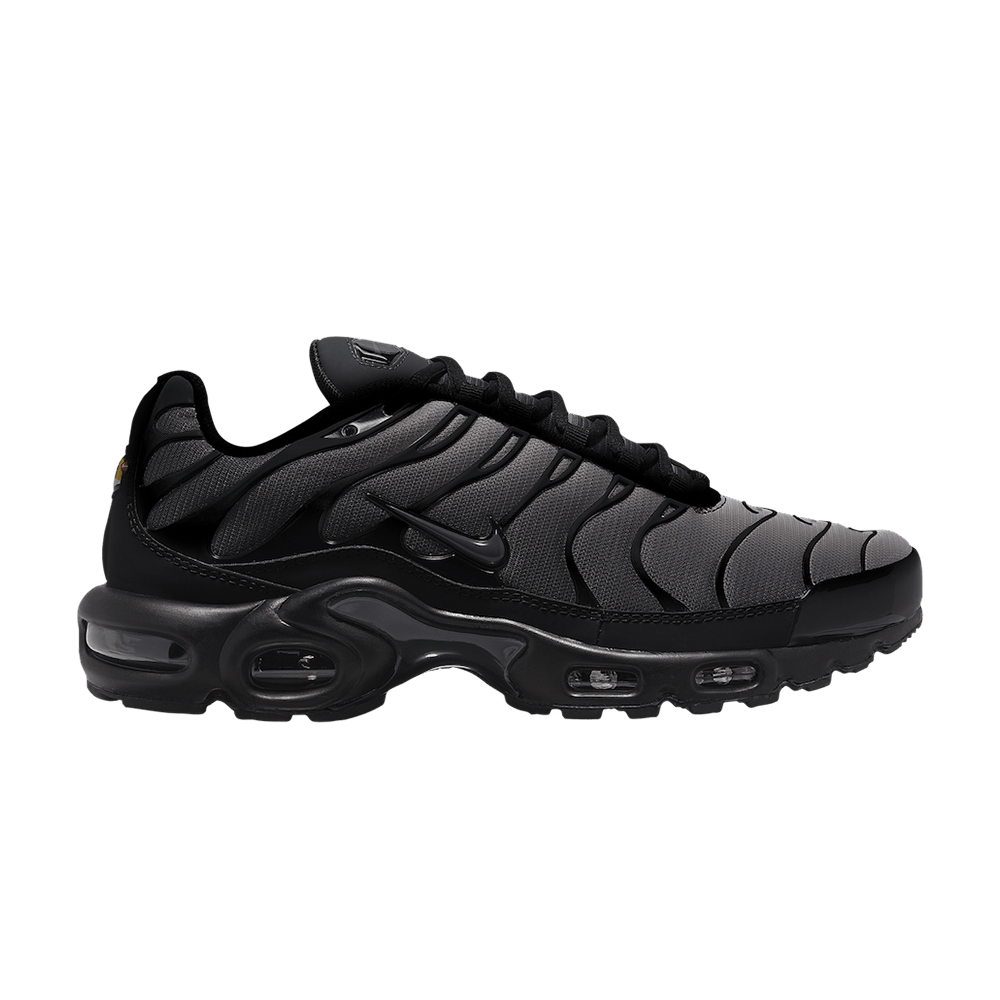 black and grey air max plus