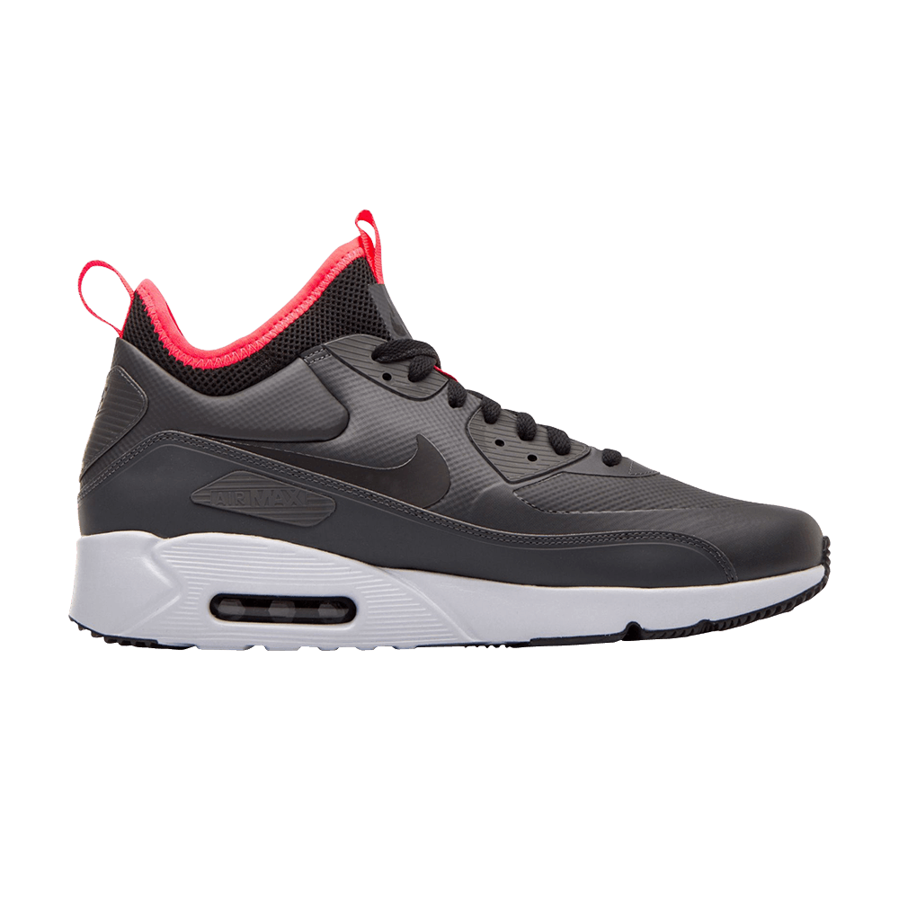 Air Max 90 Ultra Mid Winter 'Anthracite' Nike 924458 003 NIKE AIR MAX 90 Ultra Mid Winter Anthracite Black Solar Red