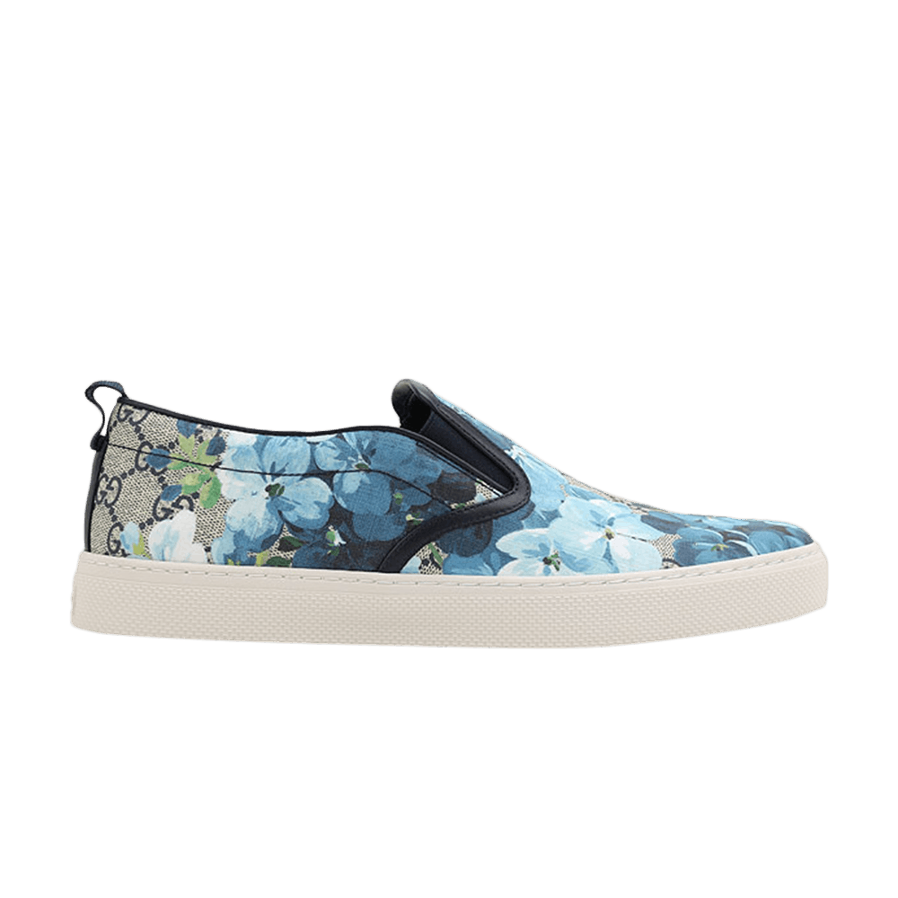 Gucci GG Supreme Canvas Slip-On 'Blue Floral'