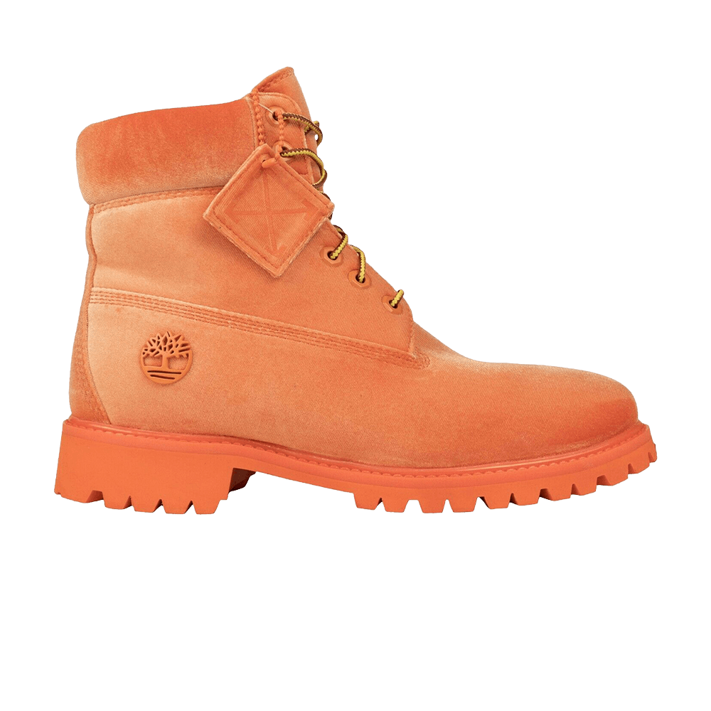 Timberland X OFF WHITE Velvet Boots 'Orange'