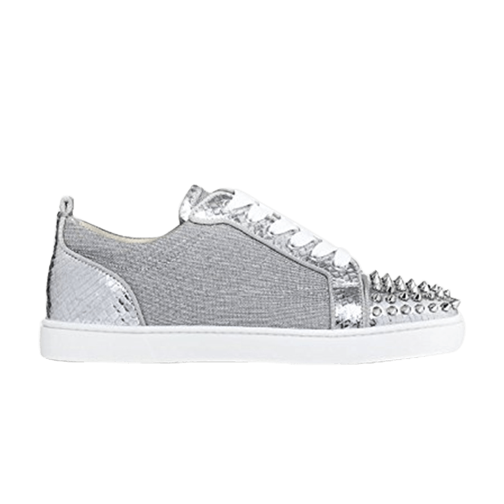 Christian Louboutin Louis Junior Spikes Flat 'Silver'