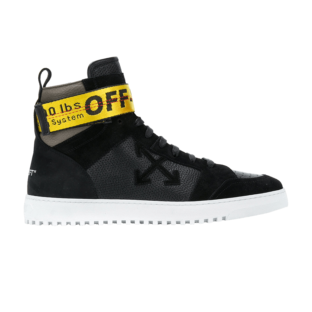 OFF-WHTIE Drilled Leather High Top 'Black'