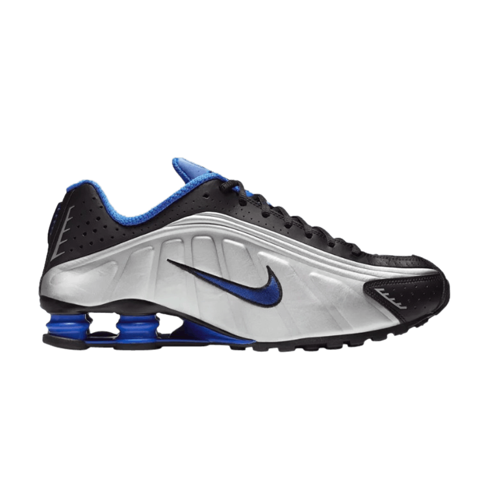 blue and silver nike shox