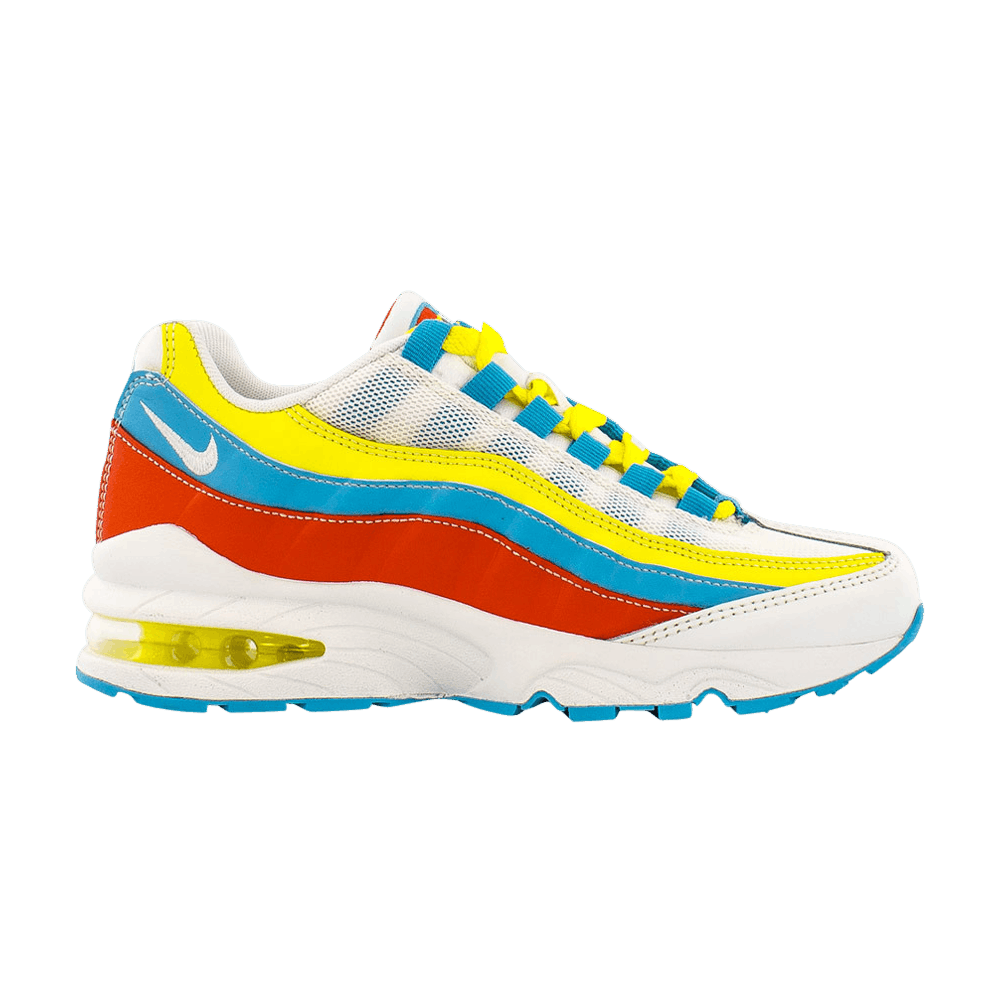 Air Max 95 GS 'White Blue Fury Opti Yellow'