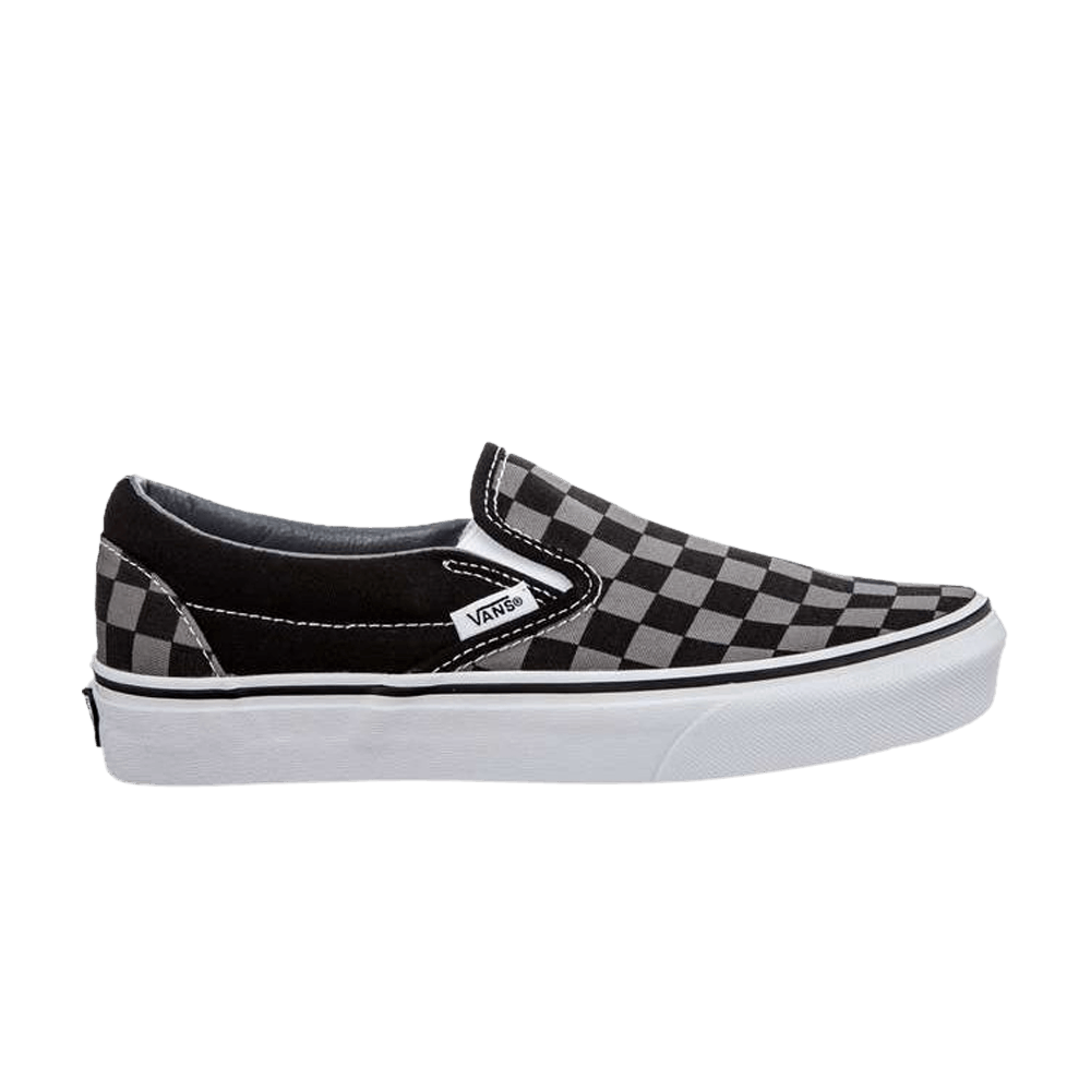 Slip-On 'Black Pewter Checkerboard'