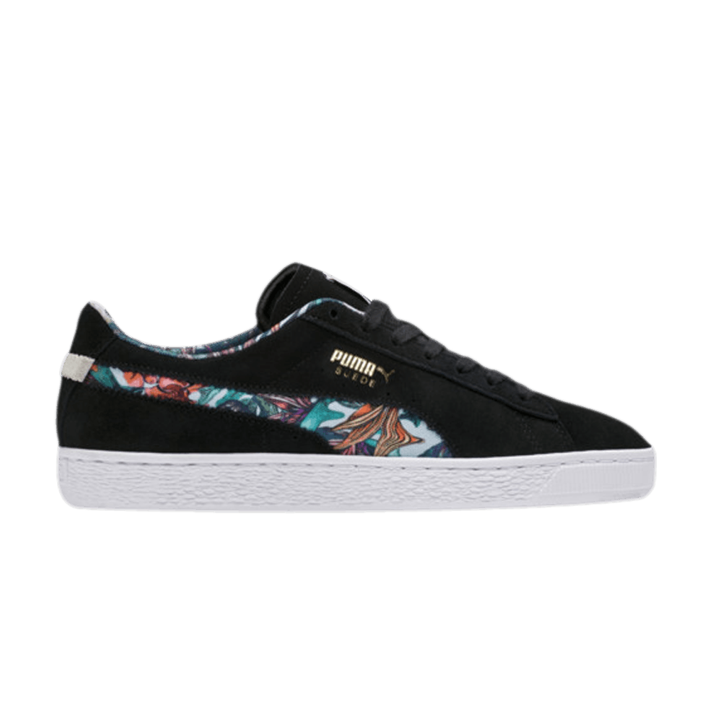 Pre-owned Puma Suede 'garden Floral' In Black