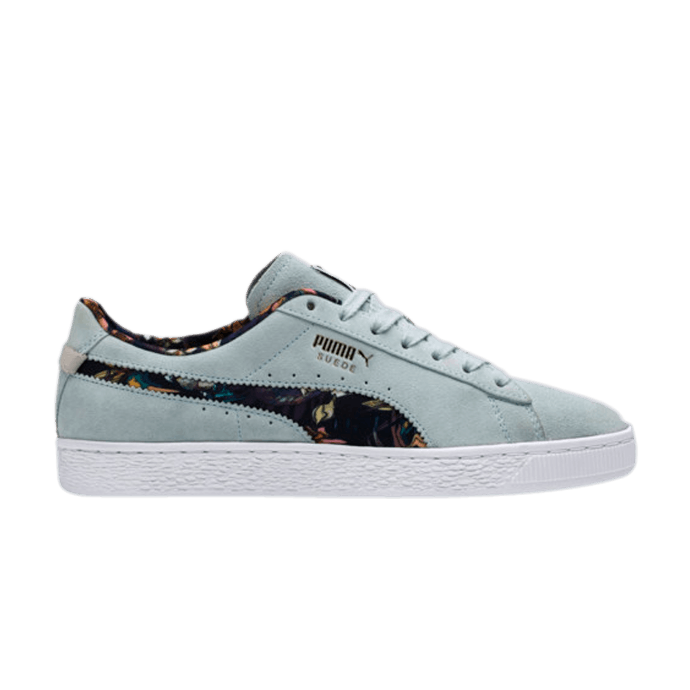 Pre-owned Puma Suede 'garden Floral Light Sky' In Blue