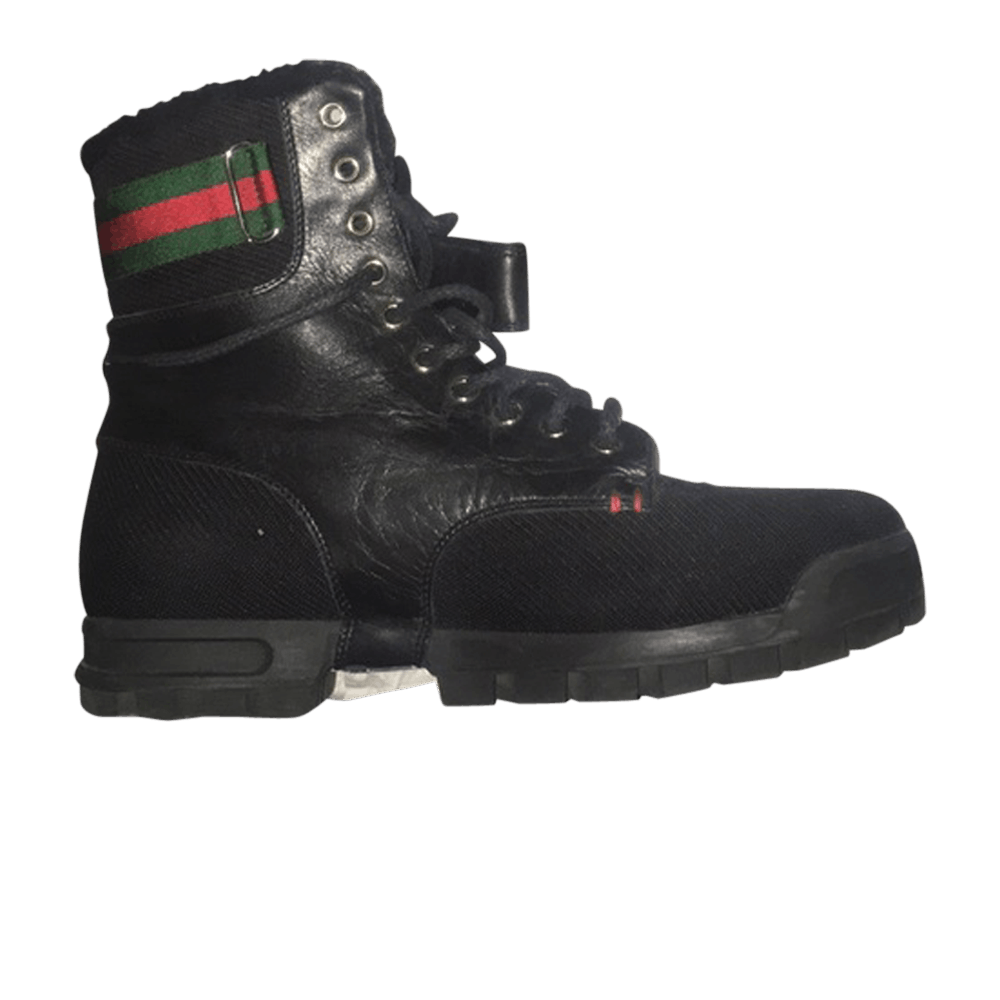 Gucci Web GG Lace Boot 'Black'