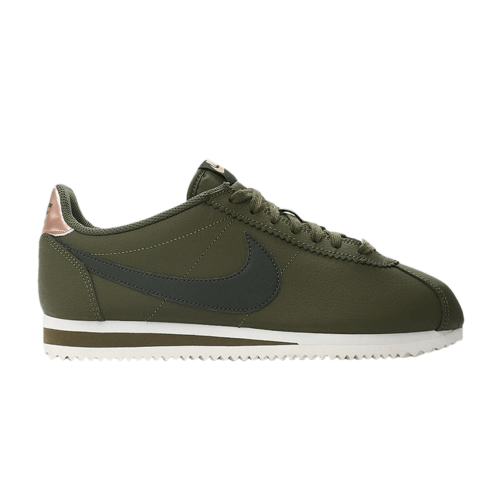 Wmns Classic Cortez Leather 'Olive Canvas'