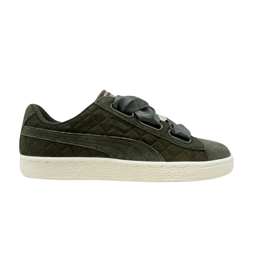 Wmns Suede Heart Quilt 'Olive Night'