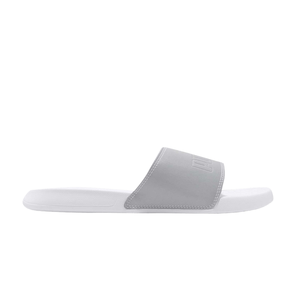 Popcat Reflective Slides 'Silver White'
