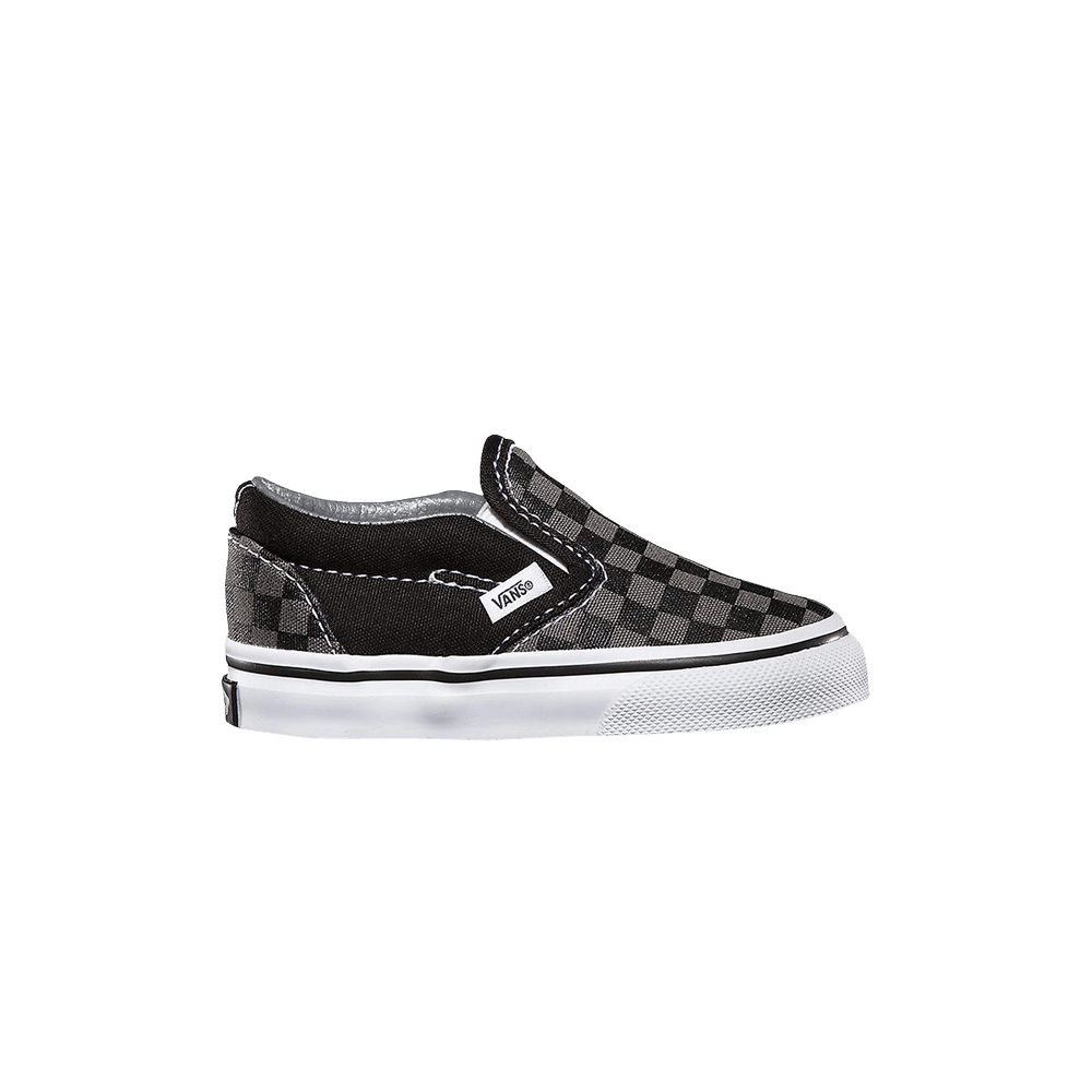 Classic Slip-On Toddler 'Pewter Cherkboard'