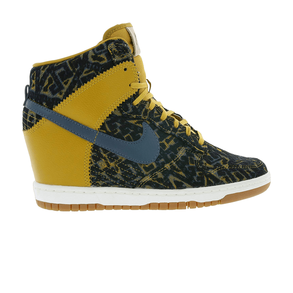 Wmns Dunk Sky Hi Premium 'Gold Suede Blue'