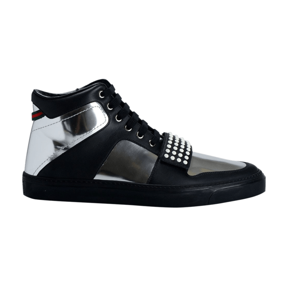 Gucci Metallic Leather High 'Black Silver'