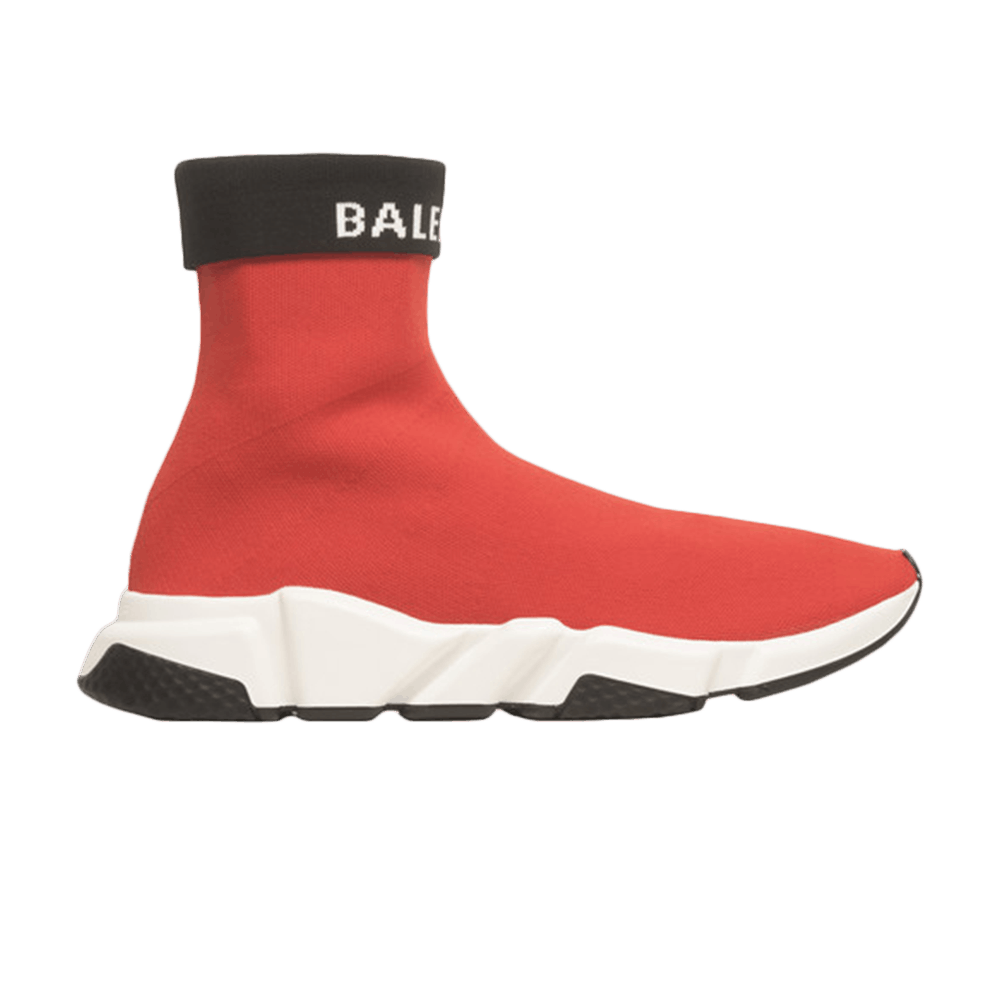 Balenciaga Speed Trainer Cuffed 'Red Black'