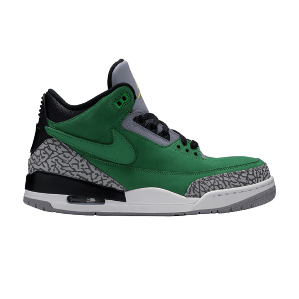 jordan 3 retro tinker oregon ducks pe