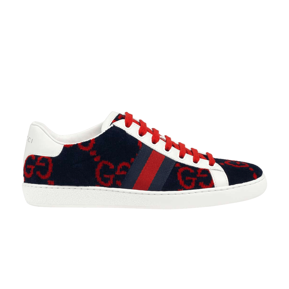 Gucci Wmns Ace GG Terry Cloth 'Blue Red'