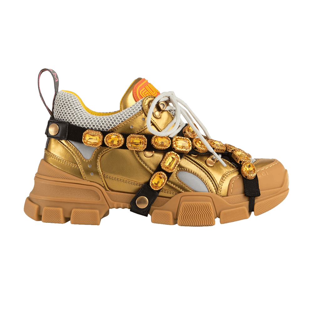 Gucci Wmns Flashtrek Crystals 'Gold'