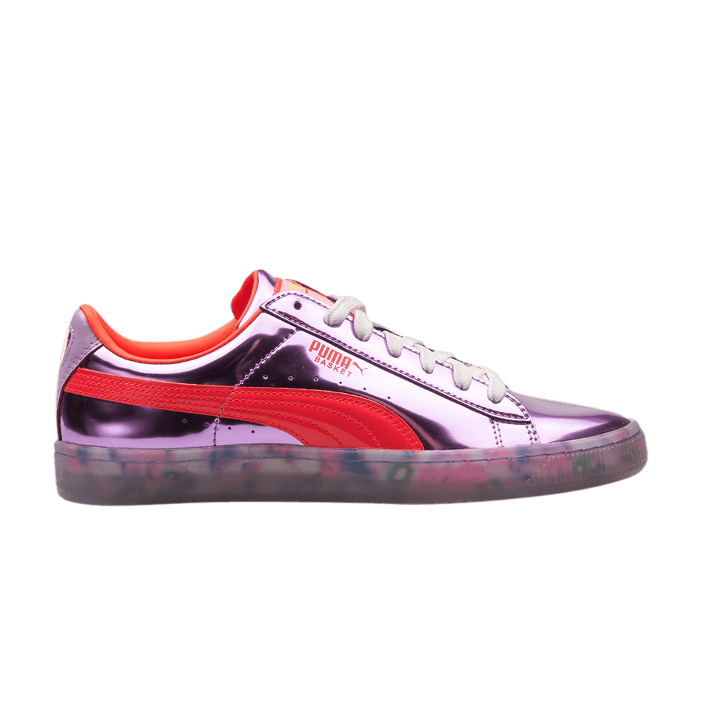 Pre-owned Puma Sophia Webster X Wmns Basket Candy Princess 'metallic Pink Fiery Coral'