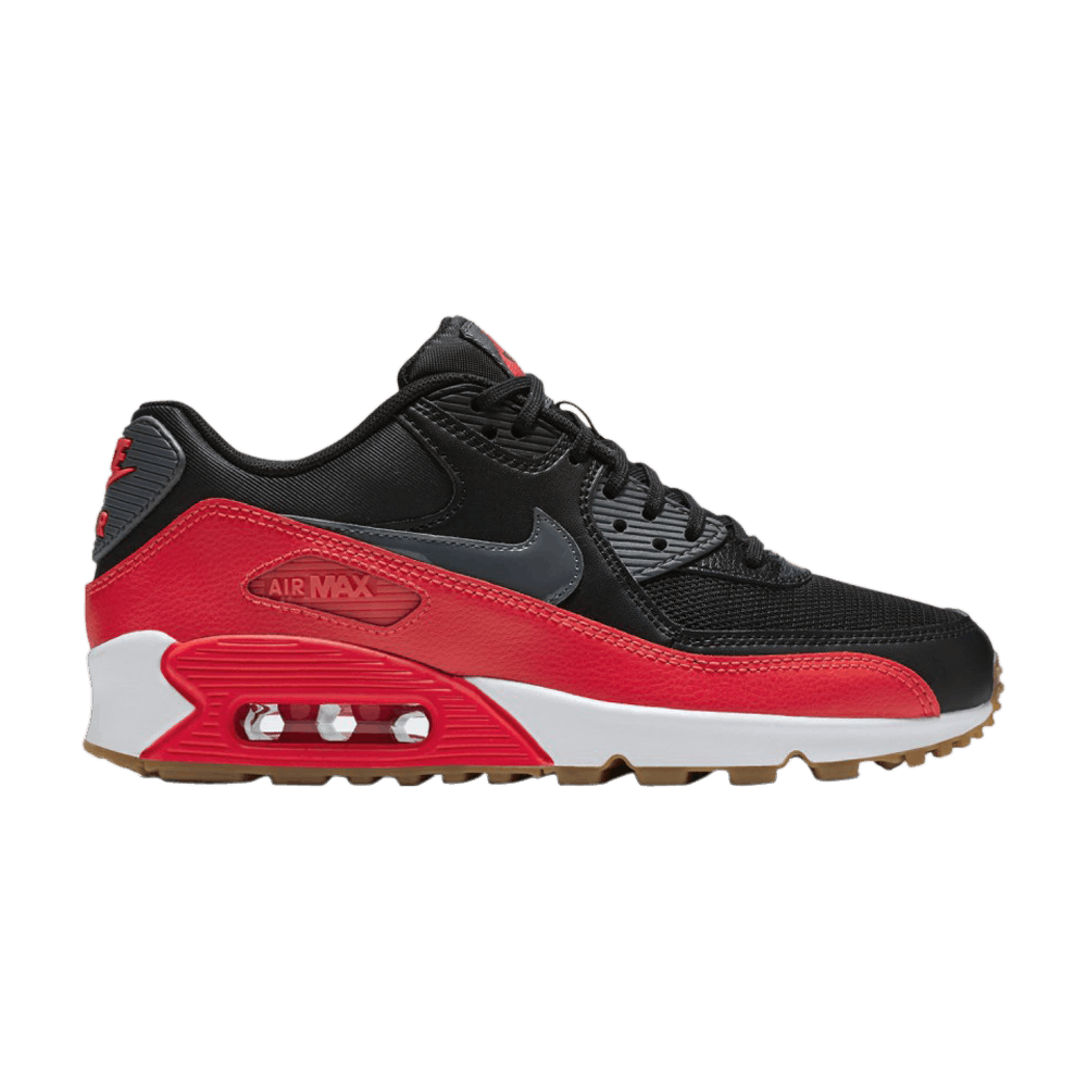 Wmns Air Max 90 Essential 'Black Bright Crimson'