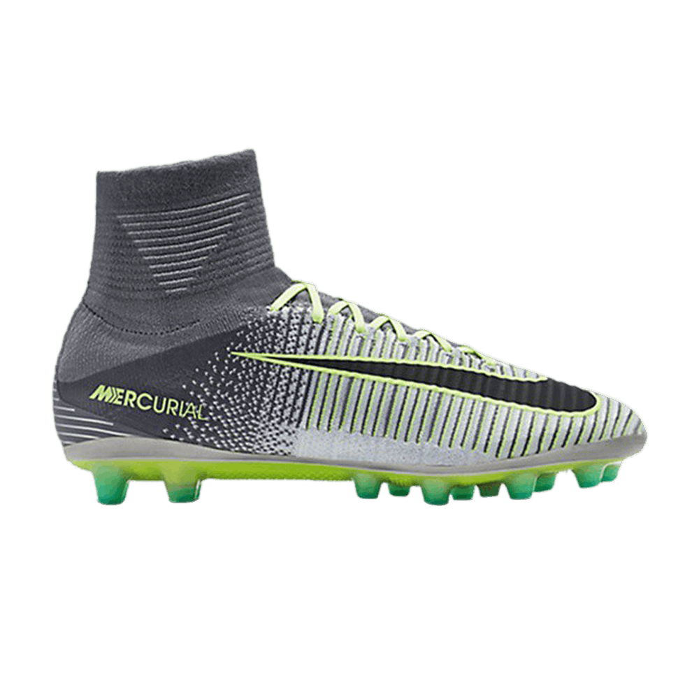 Mercurial Superfly 5 AG Pro 'Platinum Ghost Green'