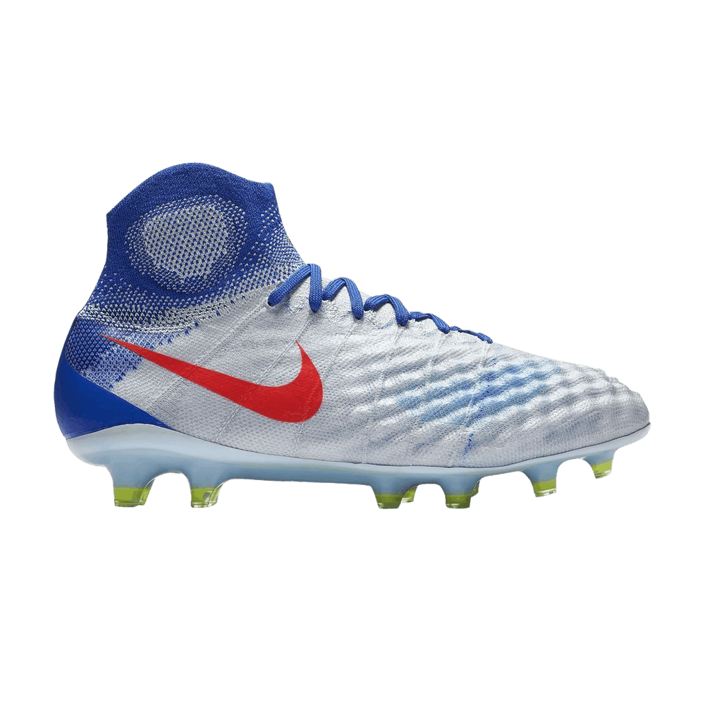 Wmns Magista Obra 2 FG 'Platinum Crimson Blue'