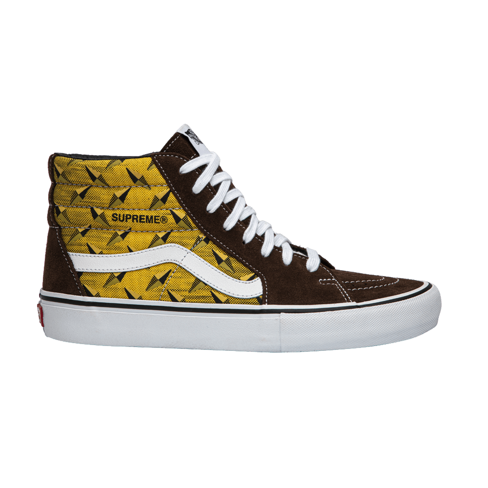 Vans Supreme x Sk8-Hi Pro 'Diamond Plate Brown' - VN0A45JDTEE
