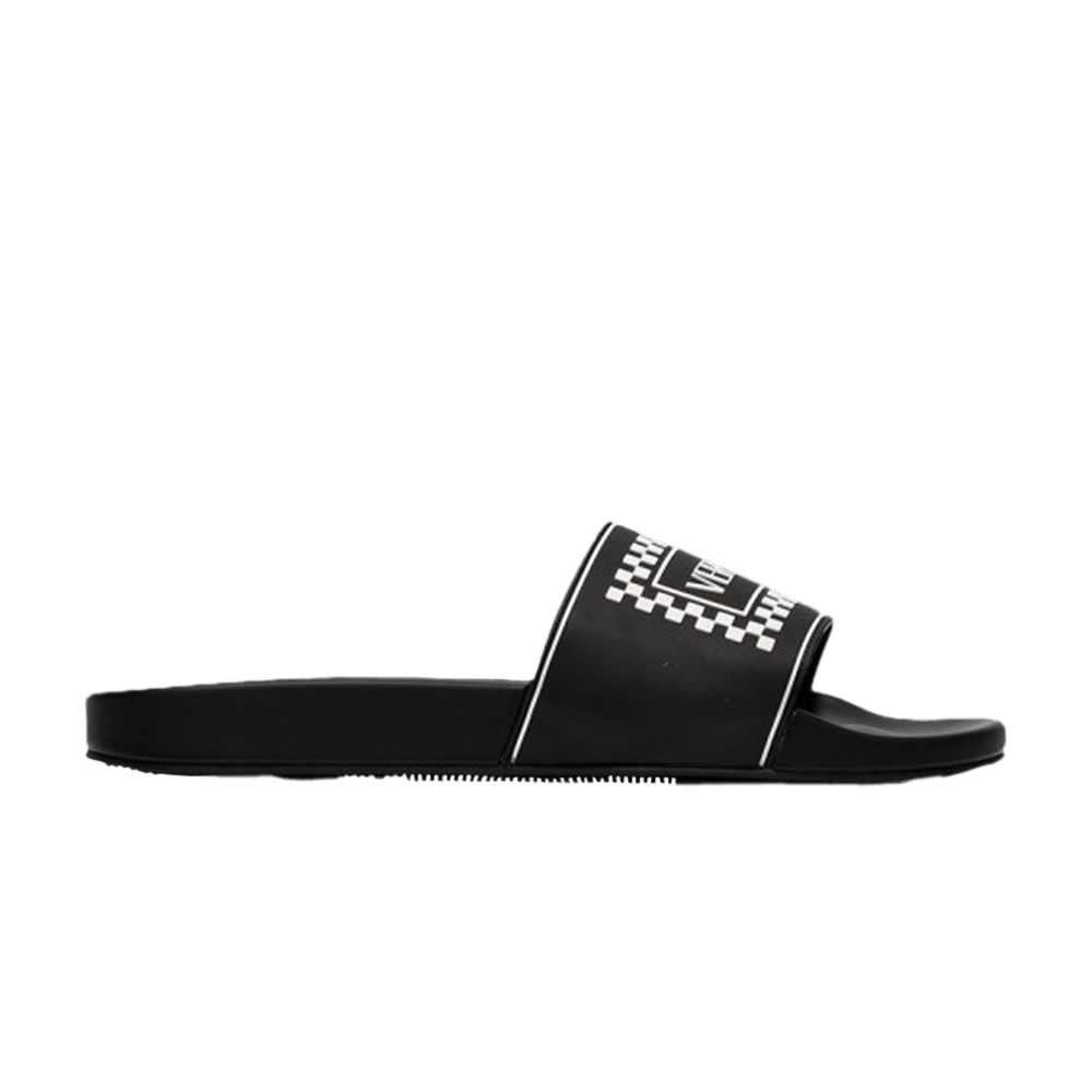 Versace Logo Pool Slide 'Black Blackboard'