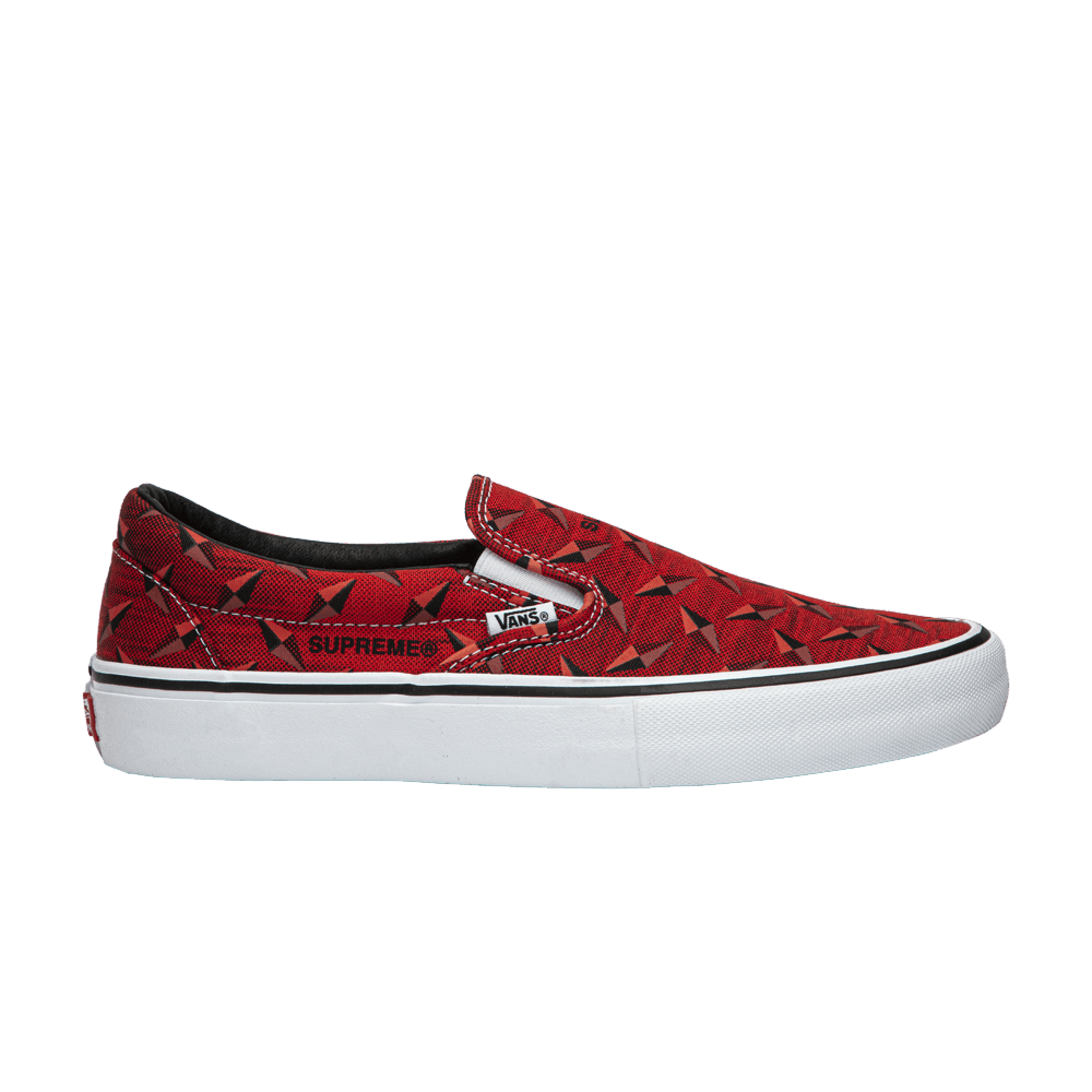 Vans Supreme x Classic Slip-On Pro 'Diamond Plate Red' - VN0A347VTEH